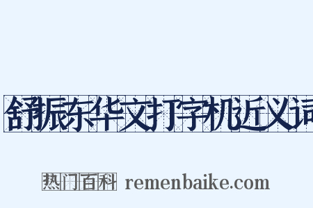 舒振东华文打字机近义词是什么意思的图片